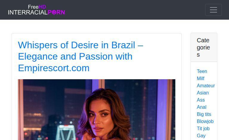 Freehdinterracialporn.in is a porn site that delivers exactly pornomamie